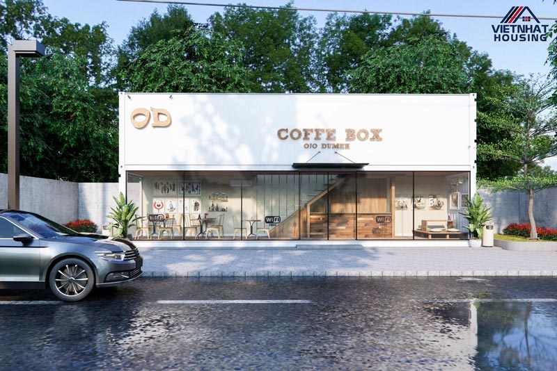 Công trình quán cafe lắp ghép siêu tiết kiệm chi phí nhanh thu hồi vốn