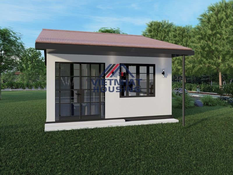 Mãn nhãn với thiết kế nhà lắp ghép 1 phòng ngủ 60m2 hiện đại