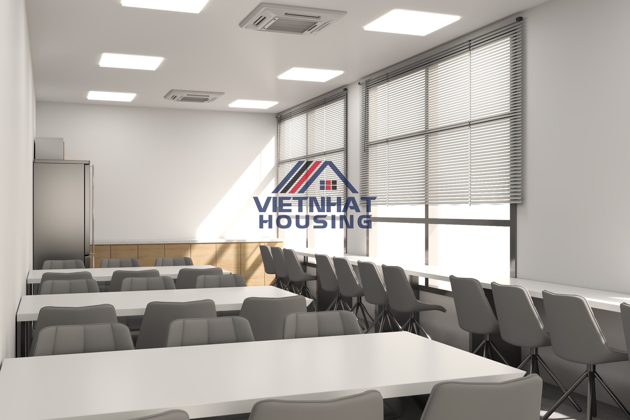 Mẫu nhà lắp ghép 2 tầng hiện đại, thiết kế linh hoạt để làm nhà ở và văn phòng