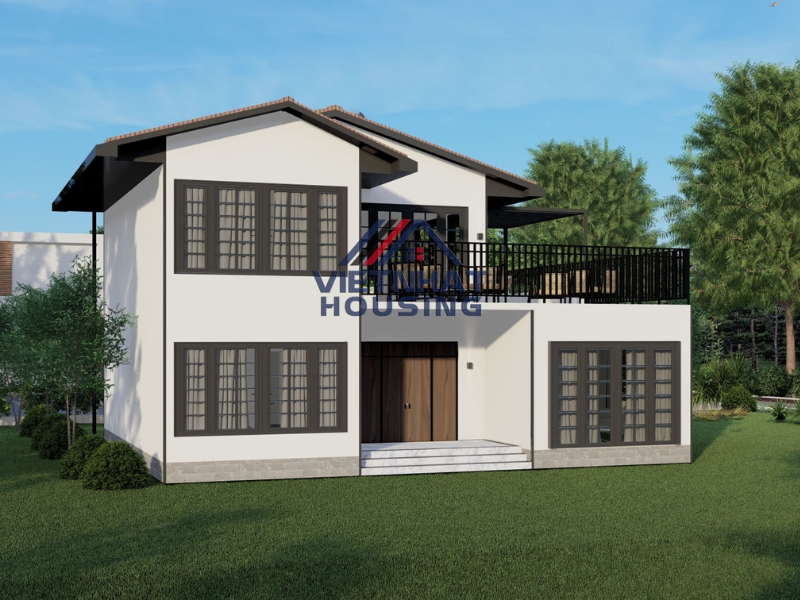 Mẫu nhà lắp ghép 2 tầng phong cách Nhật hiện đại 3 phòng ngủ