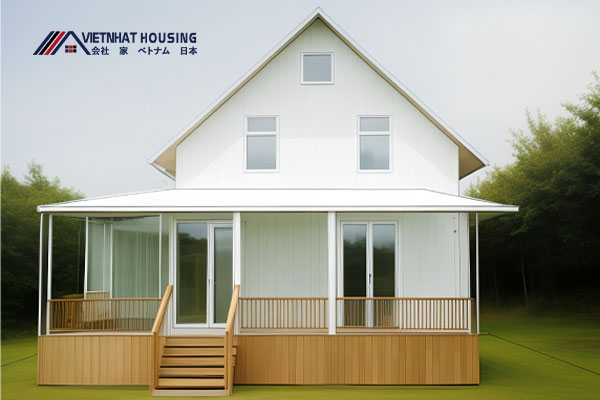 Mẫu nhà lắp ghép giá rẻ 1 tầng lửng đẹp như biệt thự mini