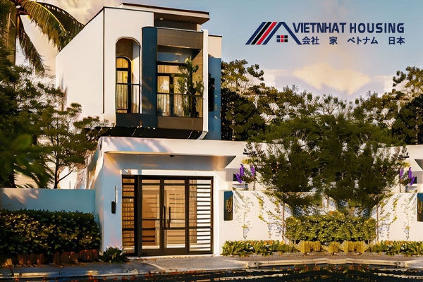 Mẫu nhà tiền chế 2 tầng mái bằng hiện đại giá 750 triệu