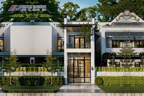 Mẫu nhà xây khung thép tiền chế 2 tầng tiện nghi tiết kiệm chi phí