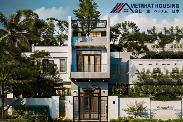 Nhà xây khung thép 3 tầng có sân thượng chi phí 900 triệu